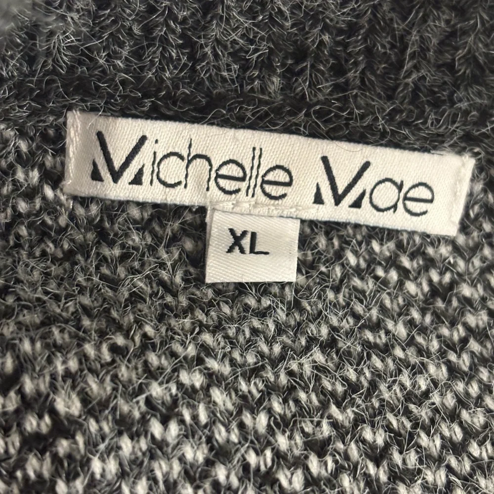 Michelle Mae Charcoal and Cream Snowflake Holiday Sweater - Picture 5 of 7